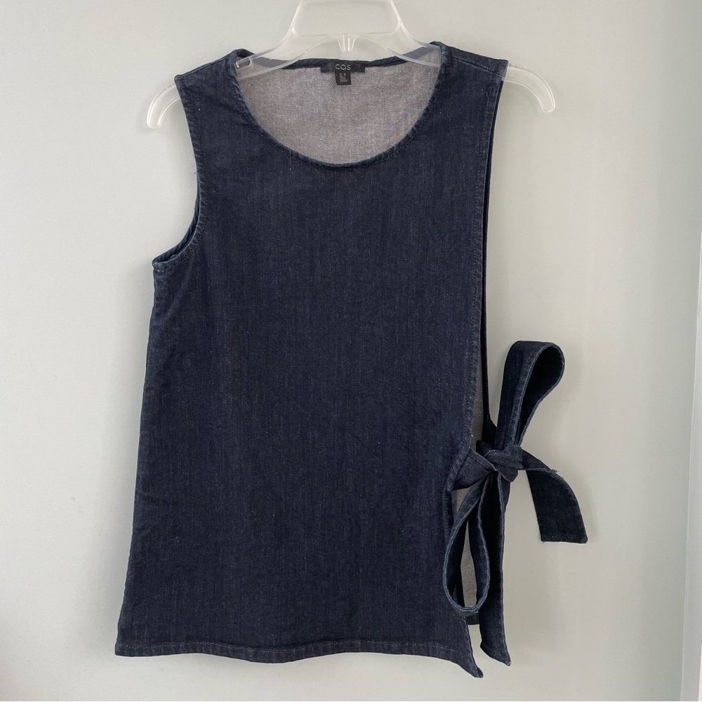COS Denim Tank Top with Side Tie